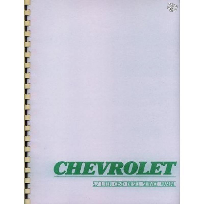 Verkstadsbok CHEVROLET 5.7 [350] V8 diesel